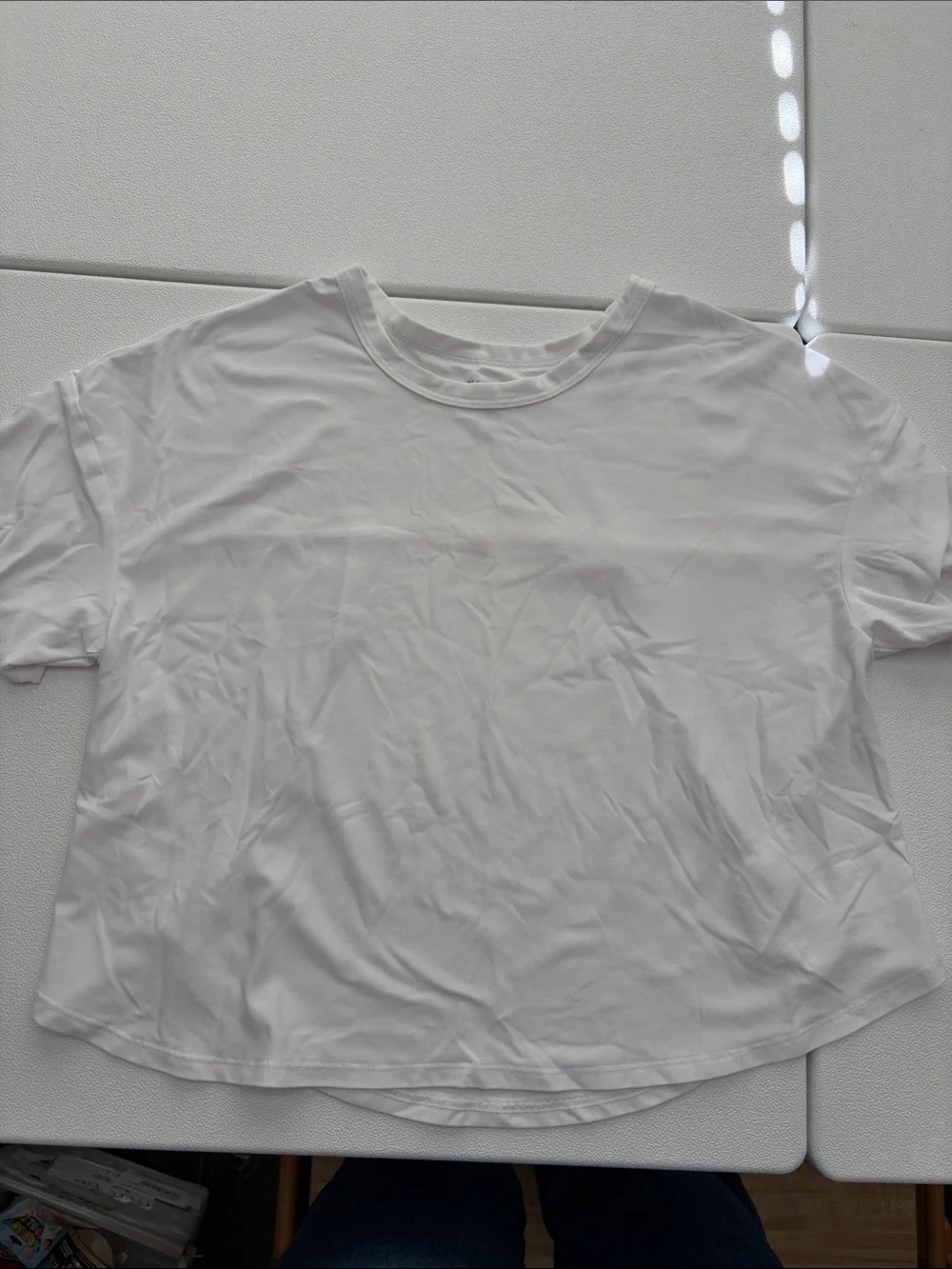 Old Navy White Short Sleeve Crewneck Tee for Kids